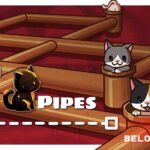 Cat Pipes game cover art logo wallpaper