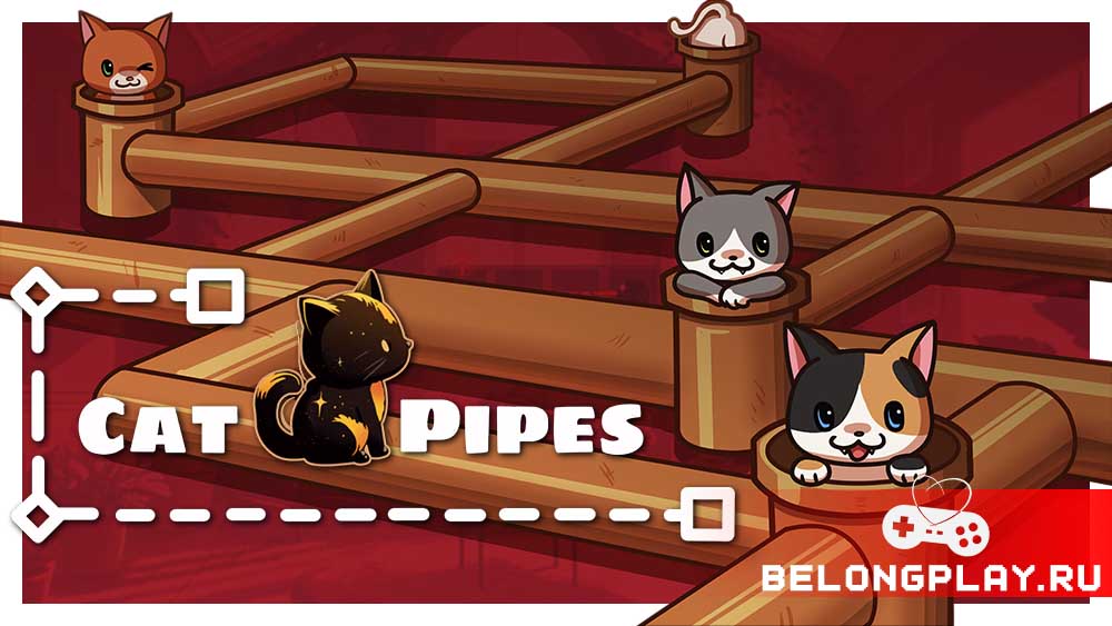 Cat Pipes game cover art logo wallpaper