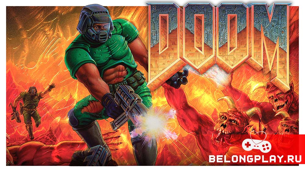 DOOM 1993 game cover art logo wallpaper poster