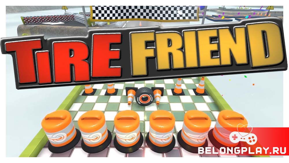 Tire Friend game cover art logo wallpaper poster indie game platformer 3D racing