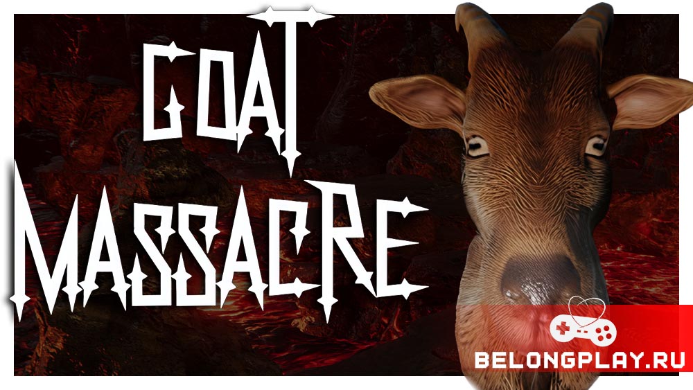 Goat Massacre game cover art logo wallpaper free2play steam fps 3d action