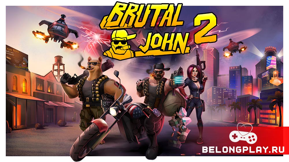 Brutal John 2 game cover art logo wallpaper poster