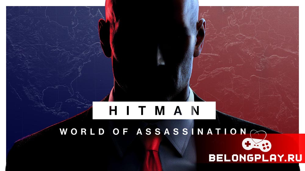 hitman world of assassination game cover art logo wallpaper poster