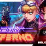 Neon Inferno game cover art logo wallpaper poster