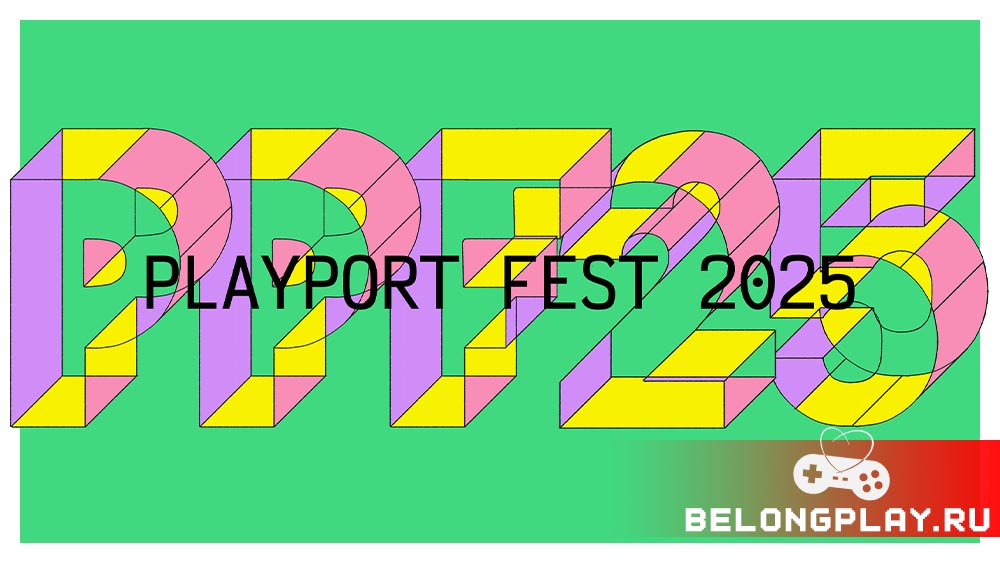 PLAYPORT FEST 2025 logo wallpaper art