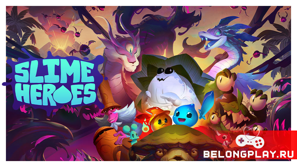 Slime Heroes game cover art logo wallpaper poster